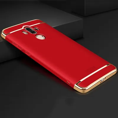 Produktbild von Handy Hülle Schutz Case für Huawei Mate 10 Bumper 3 in 1 Cover Chrom Rot