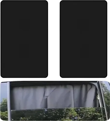 Produktbild von Sonnenschutz Auto Magnetisch, 2 Stück Auto Sonnenschutz Rollo mit 10 Magneten, Sonnenblende Auto Fenstervorhang Universal für Seitenscheibe Sonnenschutz - Komplett LichtundurchläSsig