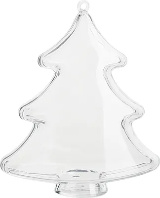 Produktbild von Acrylform Tanne 10 cm, teilbar, mit Aufhängeöse, bemalbar und beklebbar
