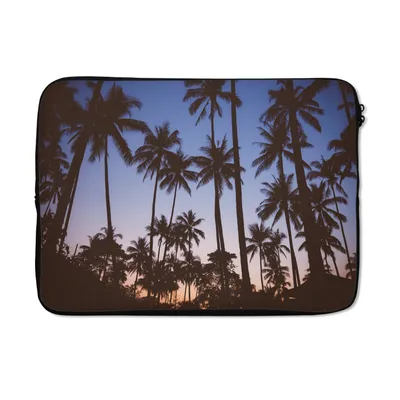 Produktbild von MuchoWow® Laptop Hülle 14 ZollPalme - Tropisch - Sommer - Himmel Laptoptasche - Laptoptasche - Stoßsicher - Schutzhaube