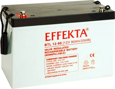 Produktbild von Effekta BTL 12-90 Blei-Vlies Akku AGM VRLA 12V 90Ah