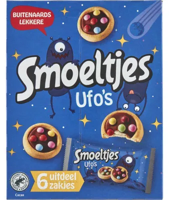 Image de Smoeltjes Ufo Smoeltjes, 140 g - Snacks croquants OVNI pour enfants et adultes