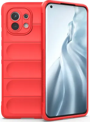 Obrázek produktu pro Xiaomi Mi 11 Pouzdro, Měkké TPU Silikonové Nárazuvzdorné Ochranné Pouzdro pro Xiaomi Mi 11 červené