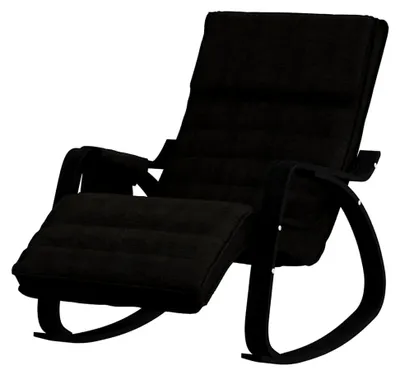 Produktbild von Schaukelstuhl, Schaukelstuhl, Stoff, 67 x 80 x 88 cm, Schwarz