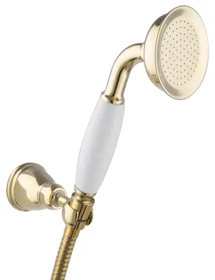 Produktbild von PaulGurkes Brausegarnitur Retro Handbrausen Set gold Brause Halter Schlauch