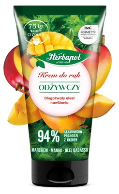 Image de Herbapol Polana Crème nourrissante pour les mains à la carotte et à la mangue 50 ml