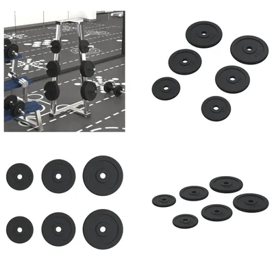 Image de vidaXL Disques d'haltères 6 pcs. 30 kg en fonte - Disque d'haltères - Disques d'haltères - Disque de poids - Disque d'haltères longs