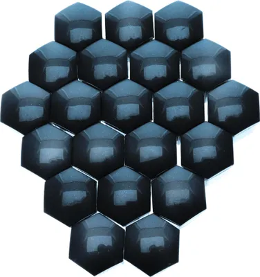 Obrázok produktu pre 19 mm čierne kryty skrutiek kolies, sťahovák, 20 kusov
