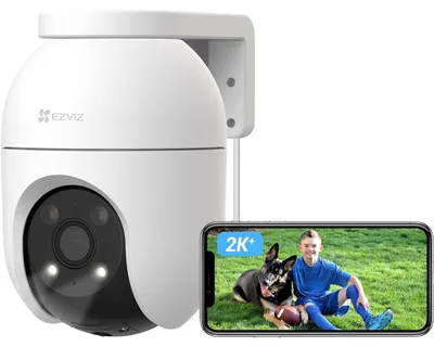 Imagen del producto de Cámara de vigilancia PTZ 4MP - Cámara IP wifi para exterior - Detección de personas y vehículos - Audio bidireccional - Visión nocturna en color - C8c 2K+