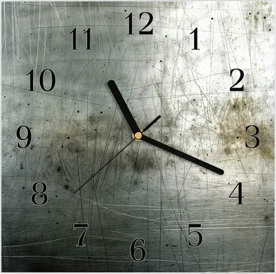 Produktbild von Wanduhr aus Glas mit Motiv es Metall- 30 x 30 cm - inkl. Aufhängesystem