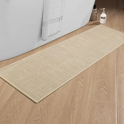 Obrázek produktu pro Podložka pod vanu, 43 x 150 cm, béžová, pro koupelnu, protiskluzová, omyvatelná