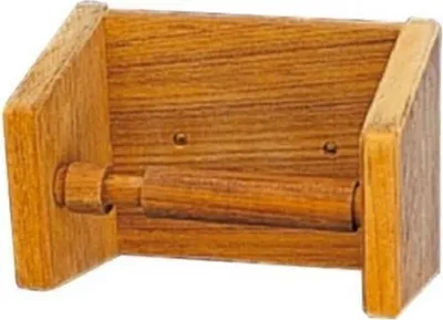 Image de ARC Marine Porte-rouleau WC en teck 16 x 11,5 x 10 cm