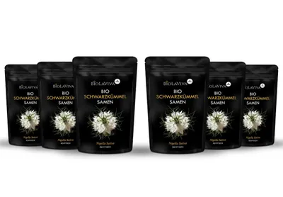 Produktbild von BIOLAVIVA Schwarzkümmel-Samen - 6 x 500g