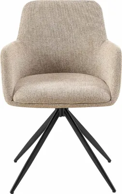 Produktbild von 2er Set Esszimmerstuhl PELON - Stoff Taupe 56x62x81 cm | Essstühle Esszimmerstühle Küchenstühle Wohnzimmerstühle