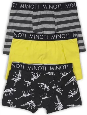 Produktbild von Minoti 3er Pack Boxershorts schwarz gelb 6-7 y