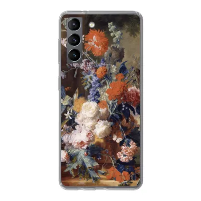 Produktbild von MuchoWow® Handyhülle Schutzhülle Hülle für Samsung Galaxy S21 Stilleben mit Blumen - Malerei - Alte Meister Silikon Softcase Handy Hülle - Softcase