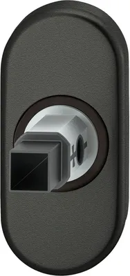 Image de Rosace d'adaptateur FSB ovale pour porte à cadre, 9 mm, ressort de maintien, EN 179, aluminium noir