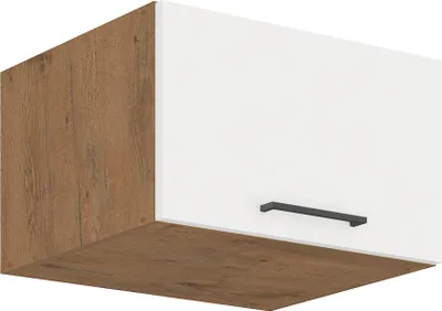 Produktbild von Vigo Aufsatzschrank Hochschrank 60 cm Eiche Lancelot Weiß Hochglanz Küchenzeile