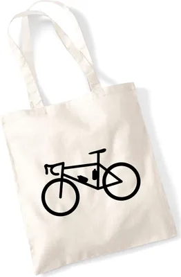 Produktbild von Huuraa Jutebeutel Bike Fahrrad 10 Liter Natural Baumwolle Tasche Geschenkidee
