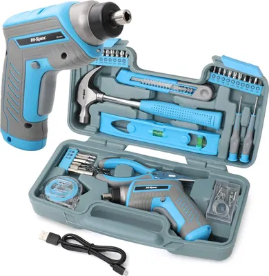 Image de Jeu de tournevis - Mallette à outils remplie - Jeu d'outils - 40 pièces - Bleu