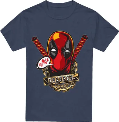 Obrázok produktu pre Deadpool - Tričko pre mužov/dámy Uni TV17380 (XL) (námornícka modrá škvrnitá)