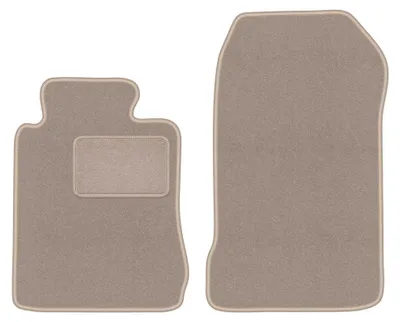Image de Tapis avant en moquette pour Mercedes E W210 1995-2003 (berline/break) – 2 pièces, beiges, sur mesure – Wielganizator LUX