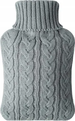 Produktbild von Termofor Gummiflasche mit Strickbezug Grau 2L für Schmerzen