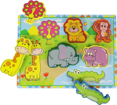 Obrázok produktu pre RAPPA Drevené puzzle zvieratá safari