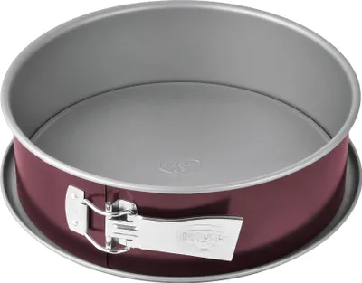 Zdjęcie produktu dla Dr. Oetker 1694, Forma do ciasta z klamrą, Okrągły, Płaska powierzchnia, Bordowy, Szary, 260 mm, 260 mm