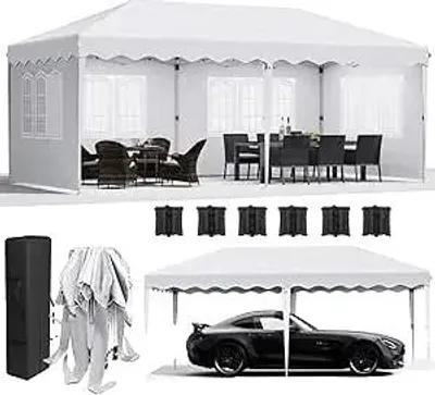Obrázek produktu pro Pavilon, voděodolná tkanina, rychlá montáž, BÍLÁ