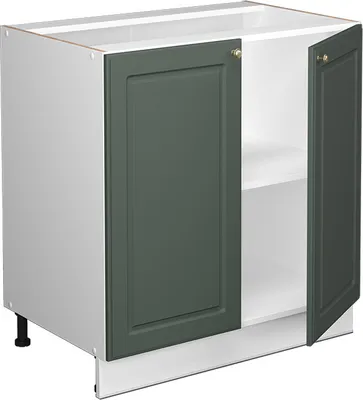 Produktbild von Spülenunterschrank Vicco Fame-Line Grün-Gold Landhaus 80 cm mit Regal, AP Marmor, Model 46928