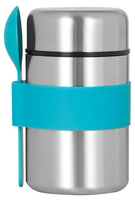 Isolierte Suppenflasche 400 ml Edelstahl mit Löffel