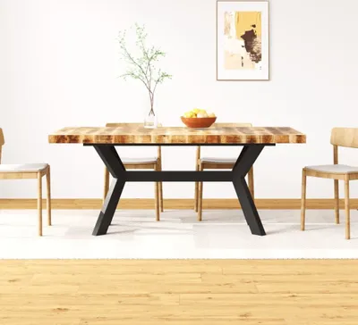 Obrázok produktu pre vidaXL Jedálenský stôl z masívneho mangového dreva a oceľového rámu 180 cm