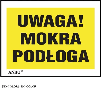 Zdjęcie produktu dla Z-SIGN-SLFL - Naklejka samoprzylepna „Uwaga! Mokra podłoga”