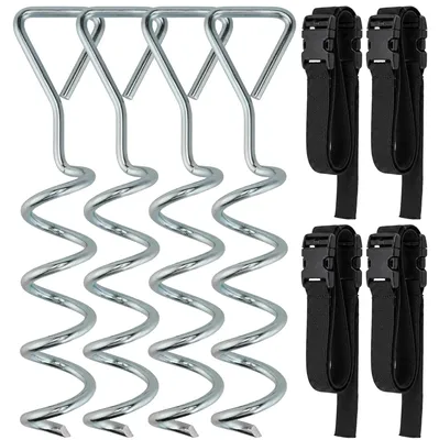 Produktbild von Bodenanker Schraube mit Dreiecksgriff für Trampolin 4er 32 cm
