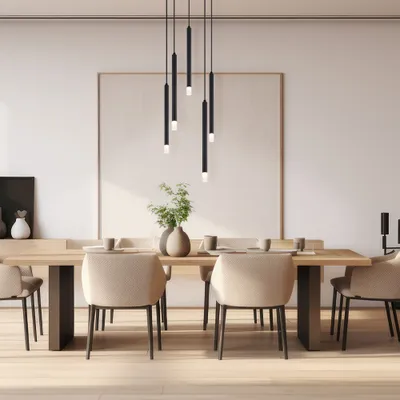 Produktbild von Hängeleuchte, Metall schwarz, 5 Flammig, H 120 cm