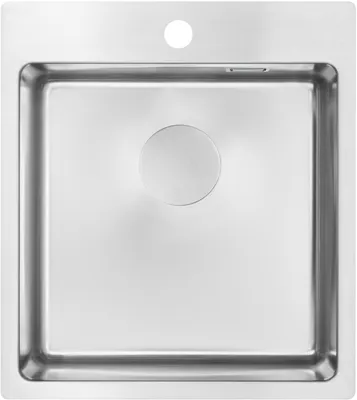 Produktbild von Stahlspülbecken, 1-Becken - stahl gebürstet  450 x 505 x 200 mm