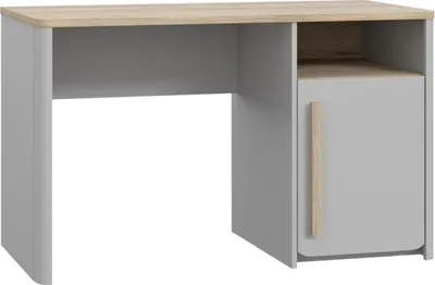 Produktbild von Furniture24 Schreibtisch SURFINIO mit Schrank 1 Tür Grau/Canatania Eiche 120 Breit