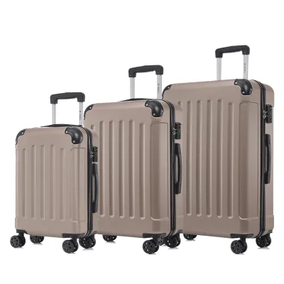 Produktbild von yonsly Premium Reisekoffer TSA-Schloss,YKK-Reißverschluss Hartschalen-Koffer Kabinenkoffer Rollkoffer Suitcase Handgepäck (Champagner, M-L-XL-Set)