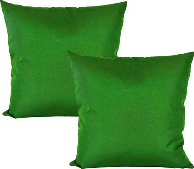 Produktbild von JACK 2er Set 50x50cm Outdoor Kissenhülle Kissenbezug Wasserfest Sitzkissen Lounge Kissen Garten Stuhl Lotus Effekt, Farbe:Blattgrün