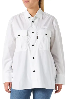 Productafbeelding van G-STAR RAW Dames overhemd, model Officer Boyfriend, wit (White D21887-4481-110), maat S