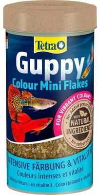 Productafbeelding van Tetra Guppy Colour Mini Flakes, voeding voor guppies, 250 ml