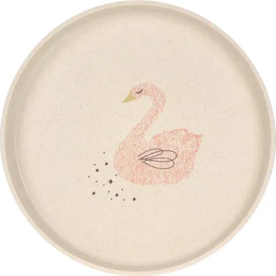 Produktbild von LÄSSIG Kinder Teller BPA-frei, für Spülmaschine und Mikrowelle/Plate Little Water Swan