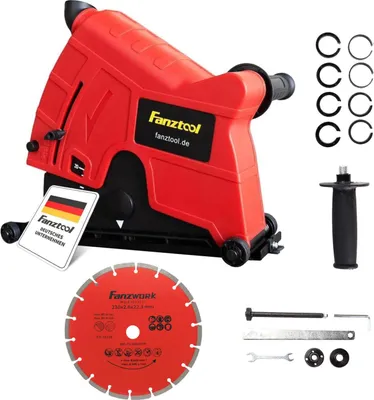 Produktbild von Absaughaube für Winkelschleifer + 180 mm Diamantschleiftopf PROFI QUALITÄT