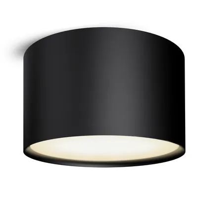 Produktbild von SSC-LUXon Deckenspot schwarz flach rund - pulverbeschichtete Aufbauleuchte LED 230V - Design Deckenleuchte warmweiß 6W