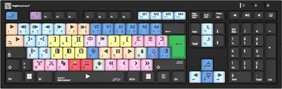 Image de Logickeyboard LKB-MCOM4-BJPU-FR - Pleine taille (100%) - USB - Commutateur à clé en ciseaux - AZERTY - Noir