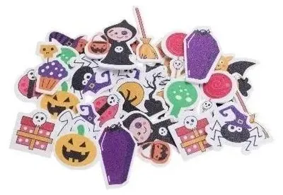 Productafbeelding van Halloween-stickers van schuim, 32 stuks - Brewis