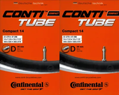Produktbild von 2x Continental Compact 14 Schlauch 14 Zoll DV (32/47-279/298) DV 26mm