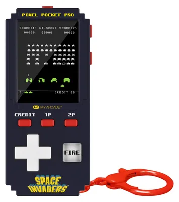 Produktbild von My Arcade Pixel Pocket Pro Space Invaders, Arkade, Schwarz, 5,08 cm (2"), Akku, AAA, 22,2 mm