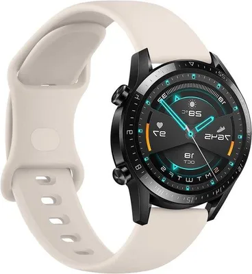 Zdjęcie produktu dla Silikonowy pasek do smartwatchy – szerokość 22 mm – kompatybilny z zegarkami Huawei i Galaxy Watch – czarny